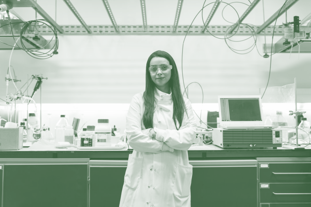 Female Scientist In Lab Coat
